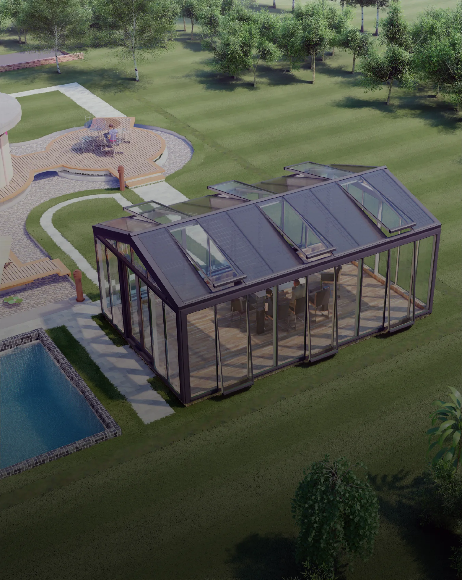 Sunroom roof made with Starlux