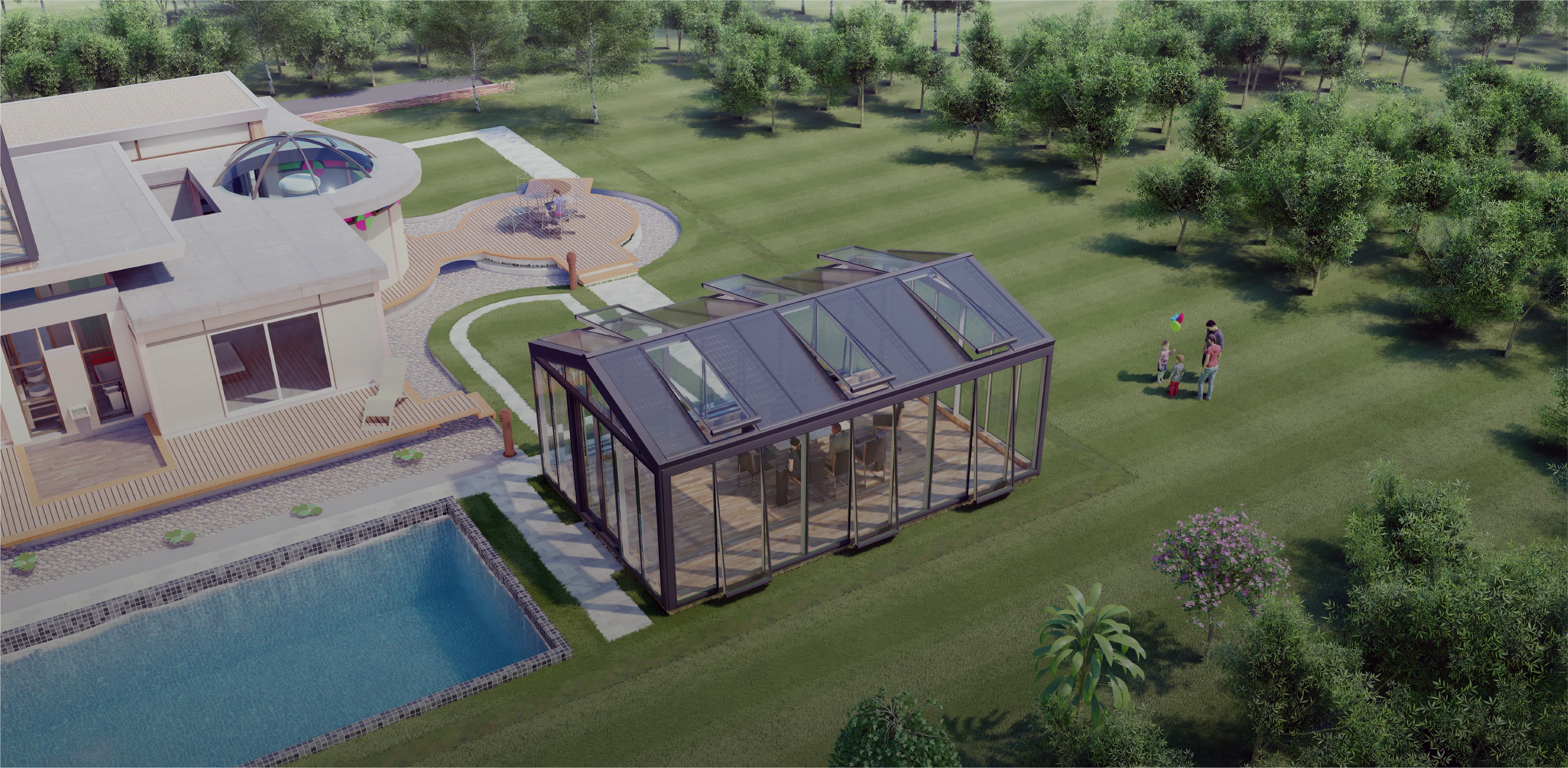 Sunroom roof made with Starlux