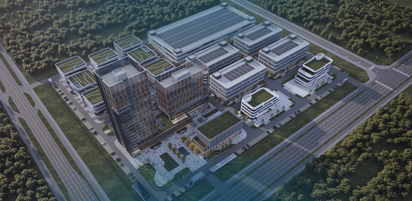 A rendering of a factory using the Polaris product line.