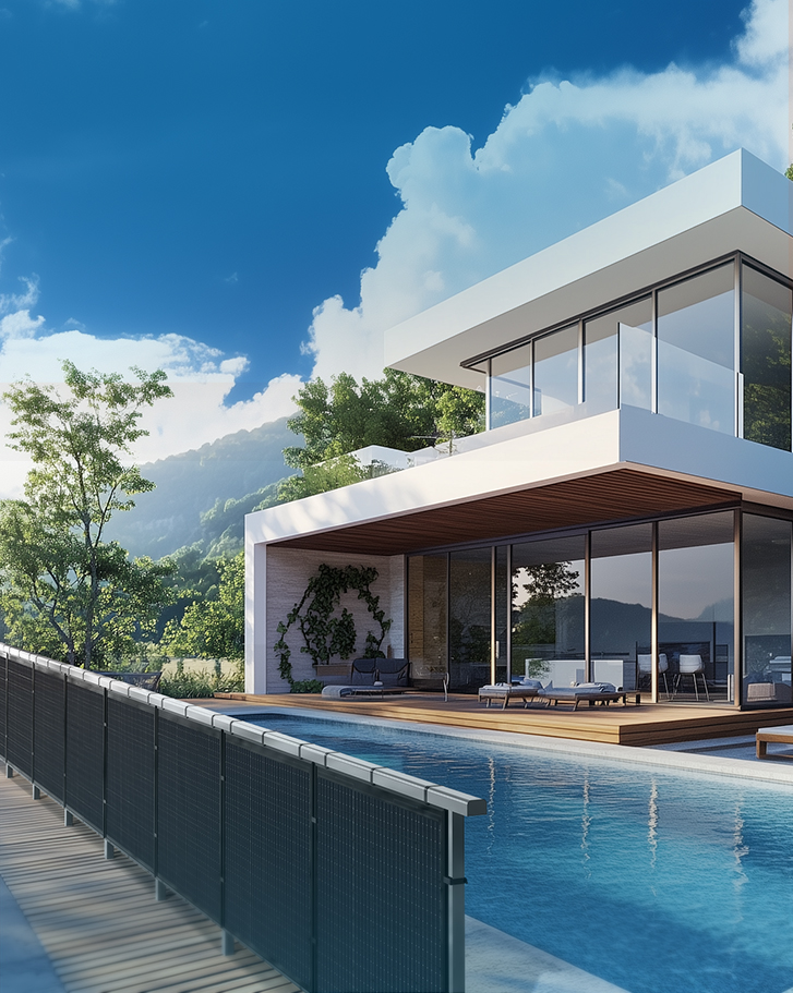 Suncake products were placed by the villa's pool